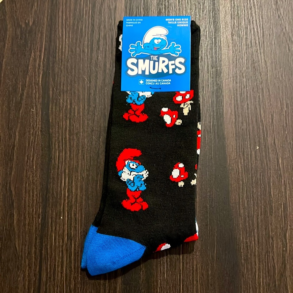 ⭐️3/15 Smurfs 80s Papa Smurf Socks Stocking Stuffer 1980 Retr Fun